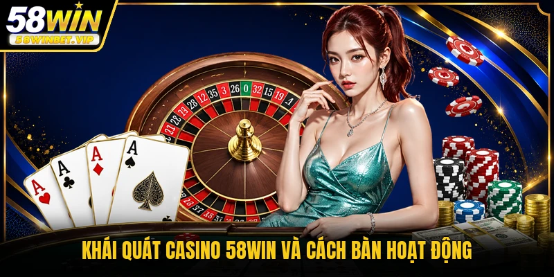 Khái quát casino 58WIN và cách bàn hoạt động